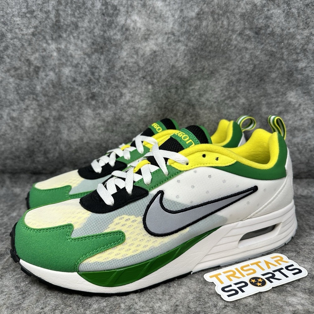 Oregon Ducks Shoes Mens Size 10 Nike Air Max Solo Green Yellow White FZ4837-001